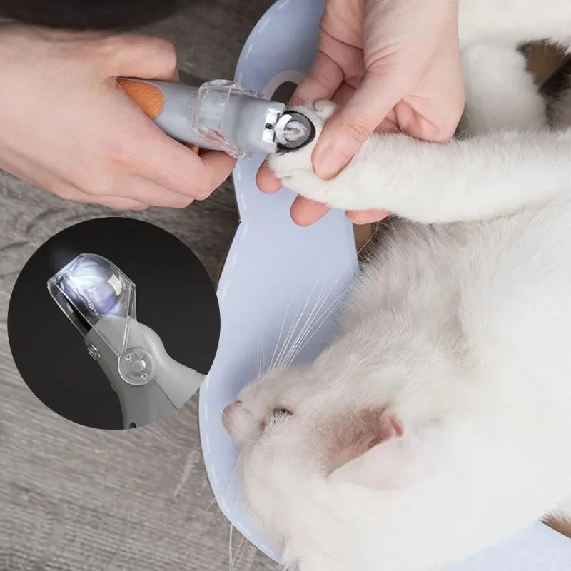 LED Pet Nail Clippers With Light for Cats and Dogs