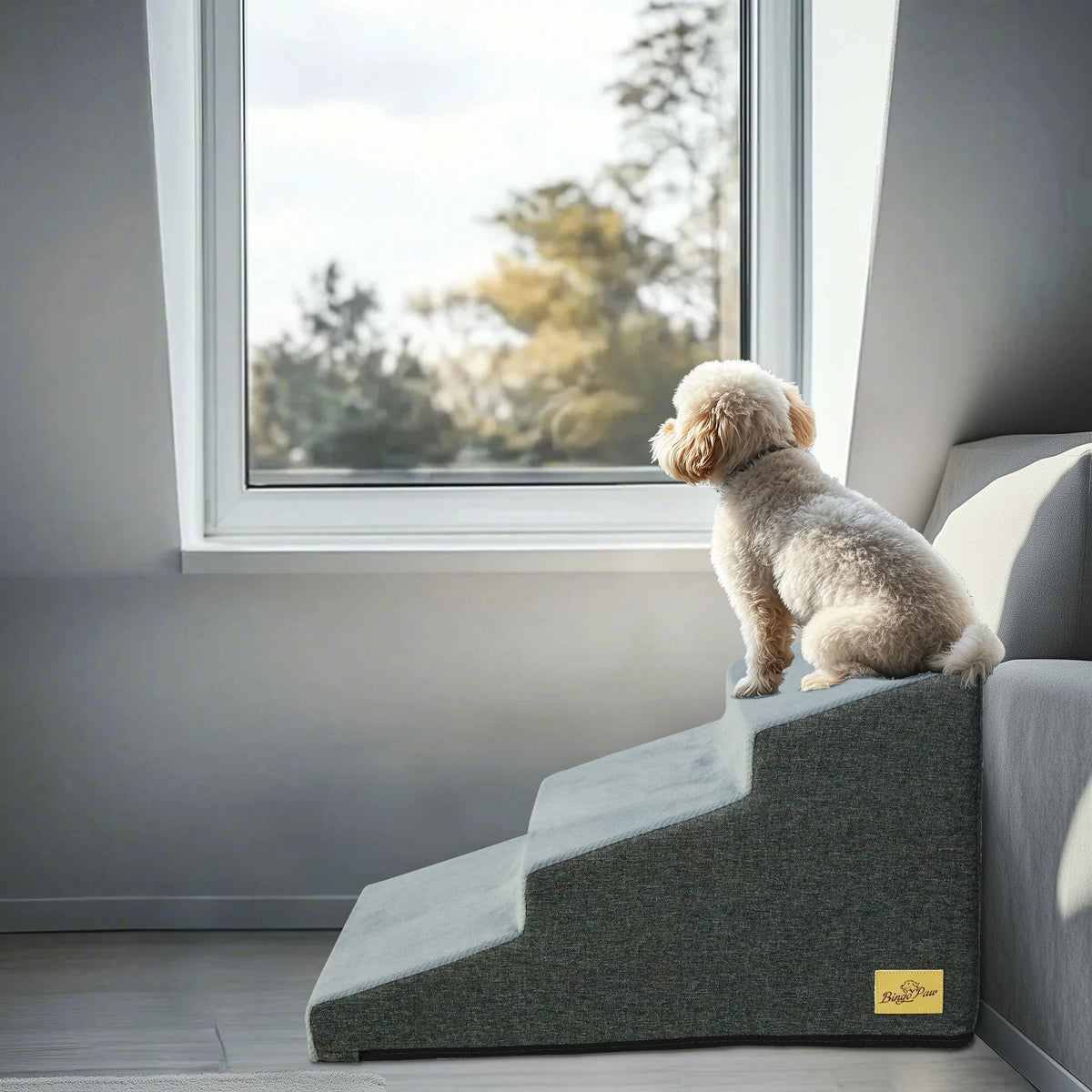 Non Slip Foam Dog Stairs for Comfortable Furniture Access