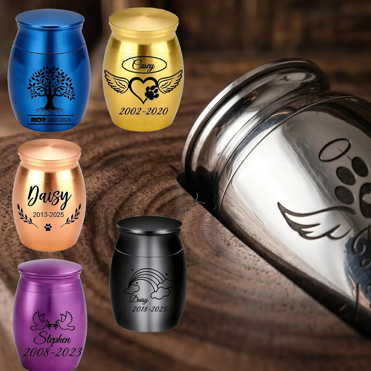 Personalized Pet Urn for Dogs and Cats with Custom Engraving