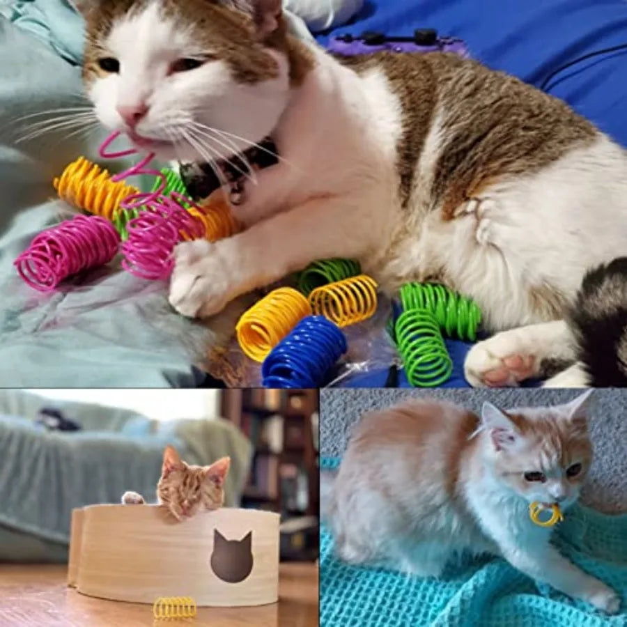 Heavy Gauge Spiral Spring Cat Toys For Interactive Play