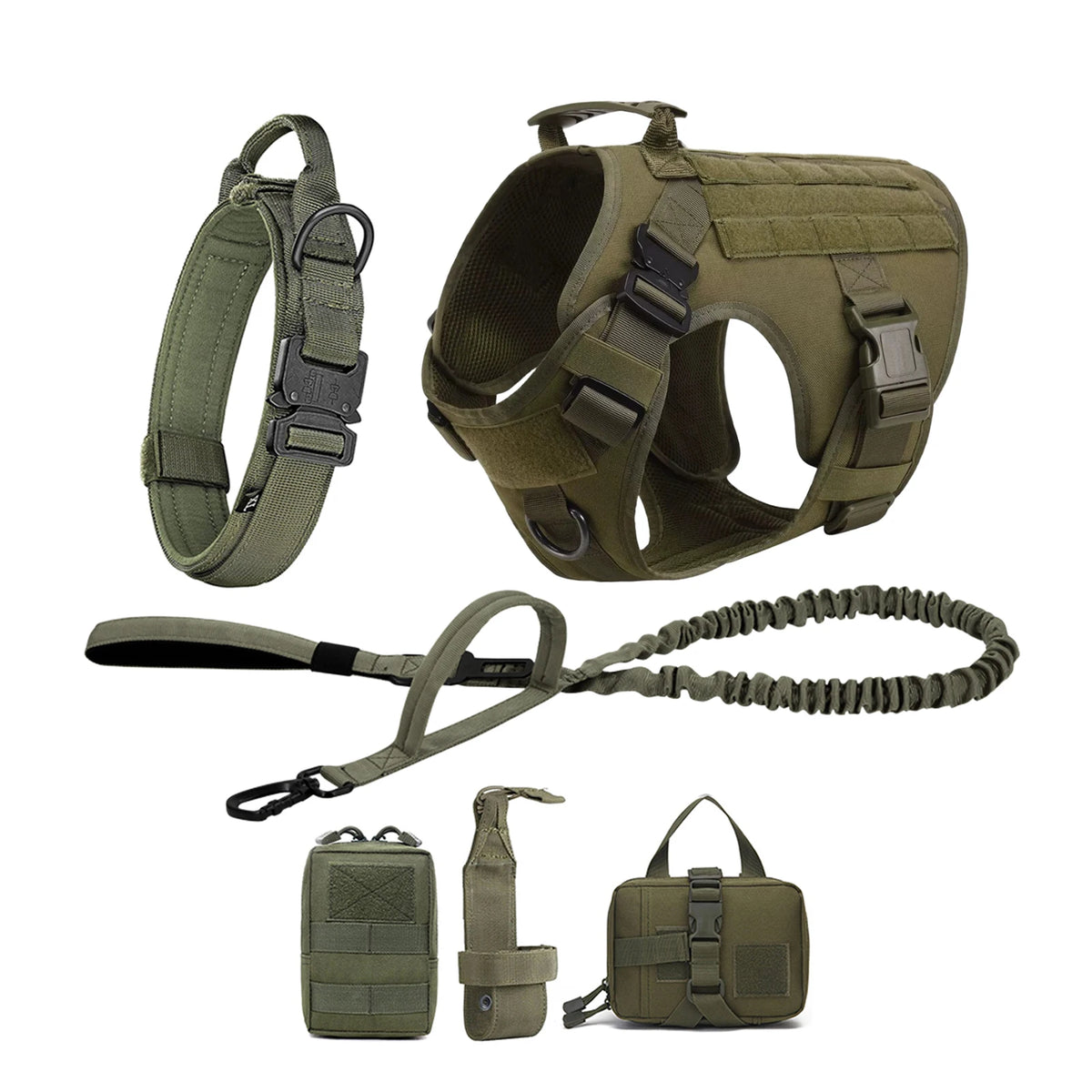Nylon Tactical Dog Harness With Quick Release Buckle