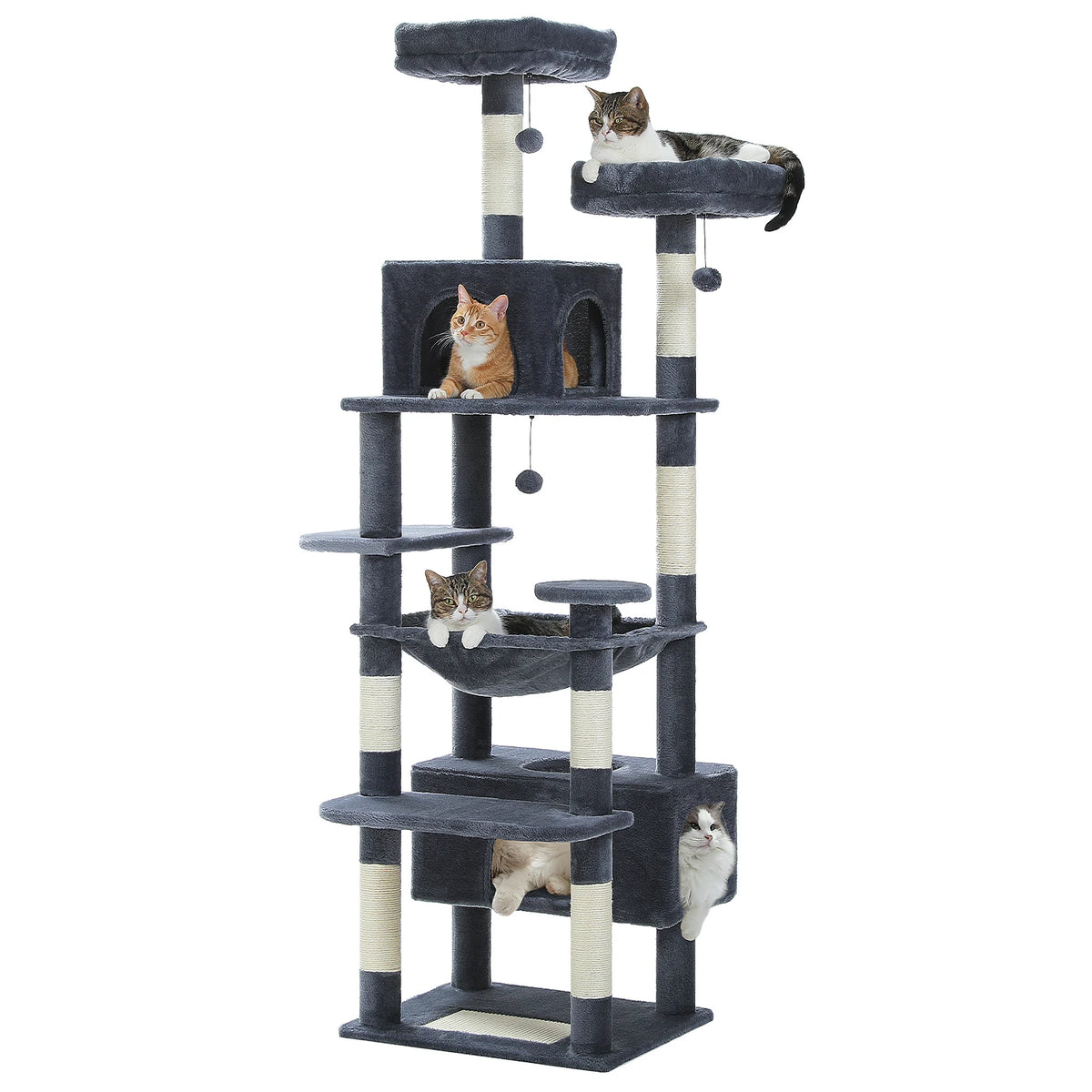 PAWZ Road Indoor Cat Tree With Sisal Posts And Hammock