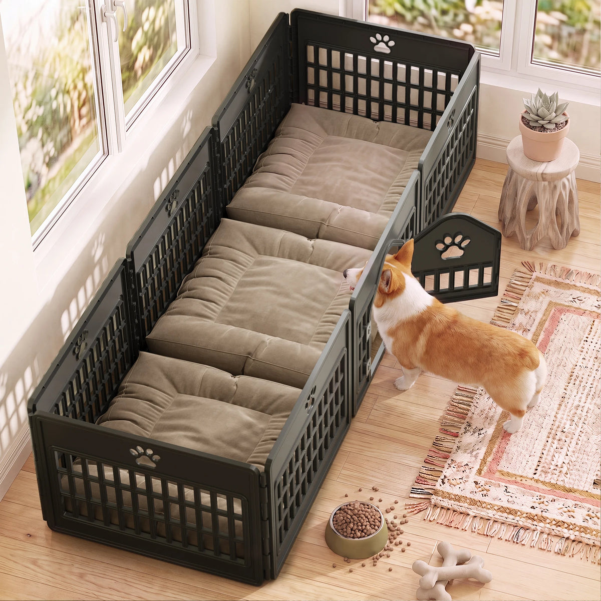 JHK Expandable Dog Playpen for Indoor and Outdoor Pet Safety