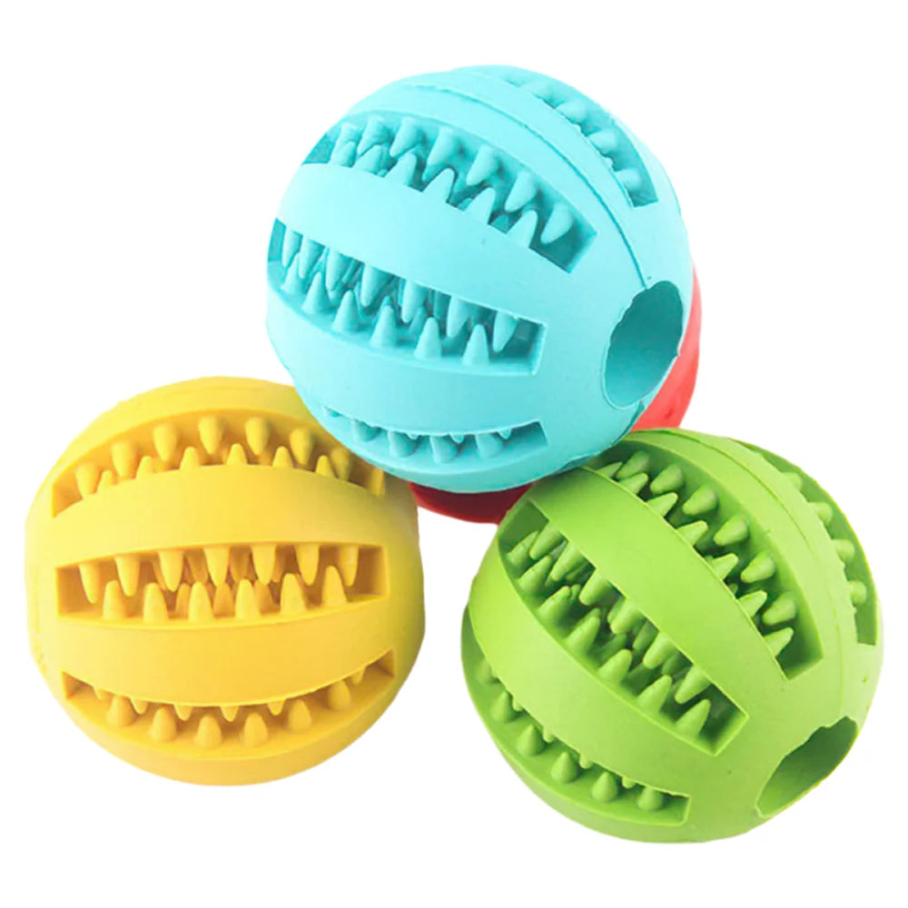 Rubber Dog Toy Ball For Teething And Biting Training Puzzles