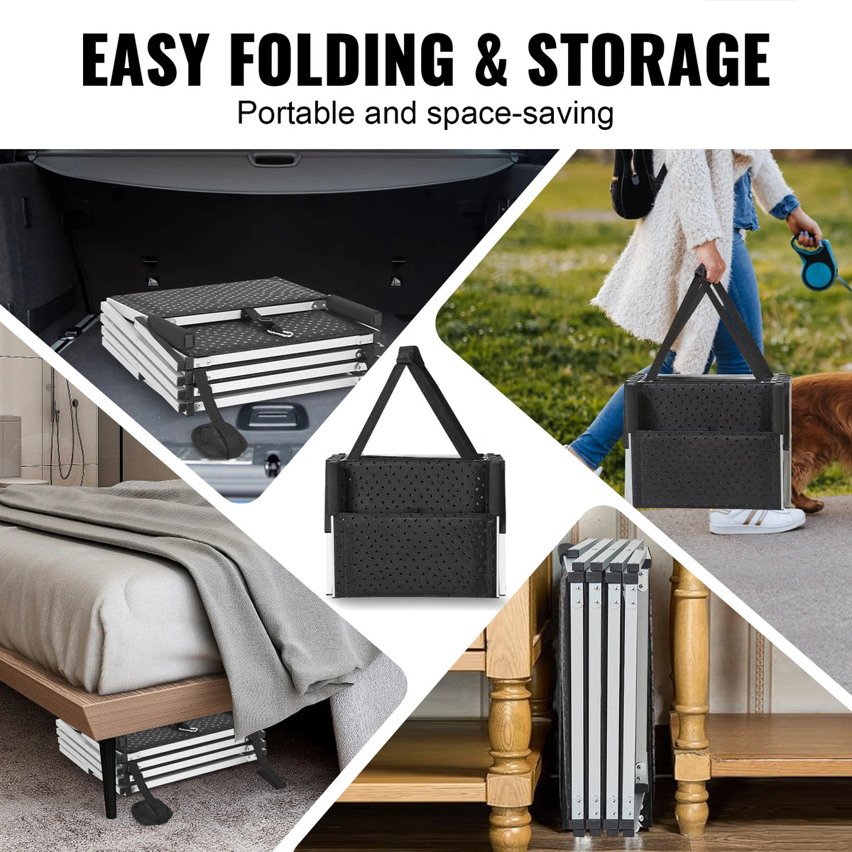 SucceBuy Portable Folding Dog Car Steps for SUVs and Trucks