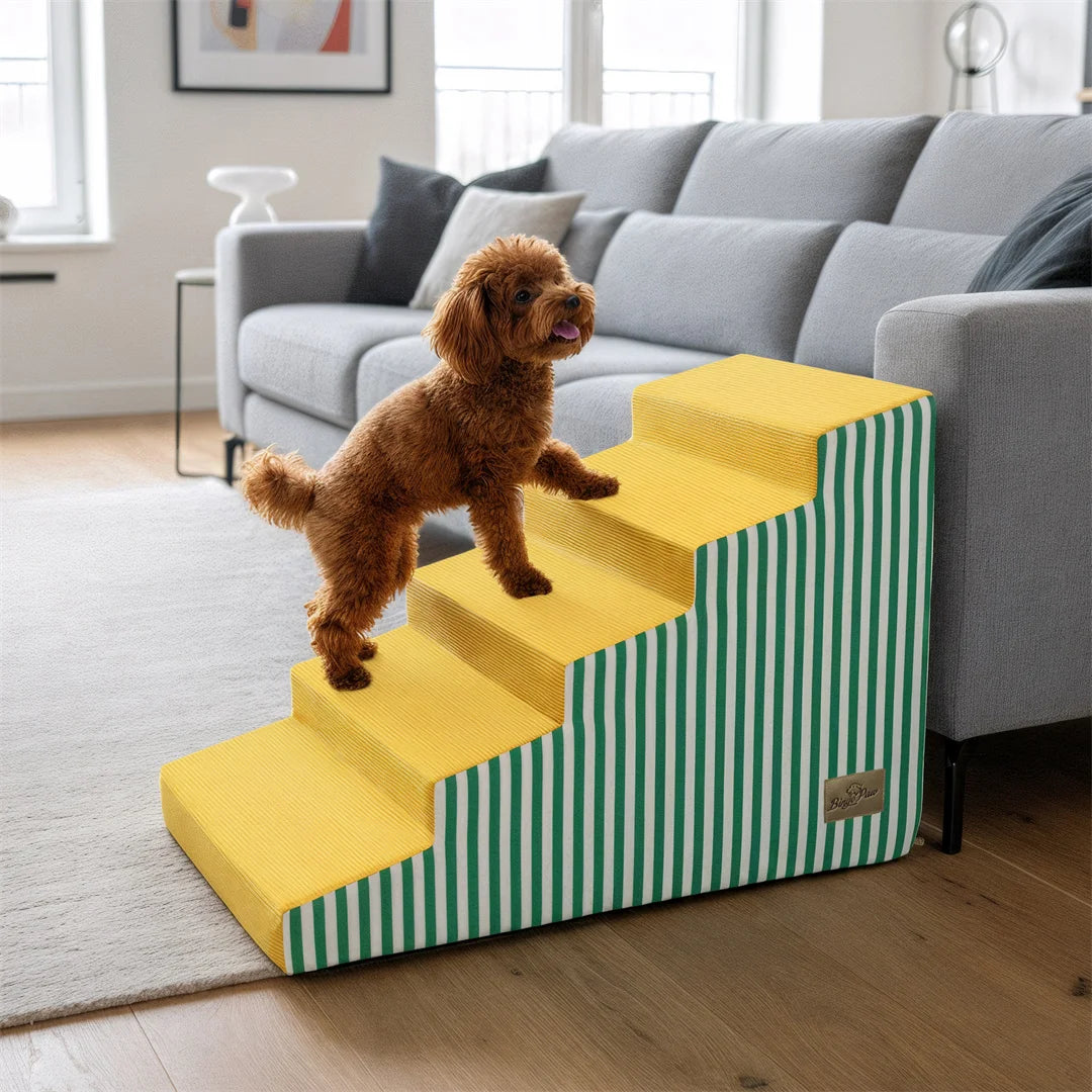 Foam Dog Stairs With Gentle Slope And Removable Washable Cover