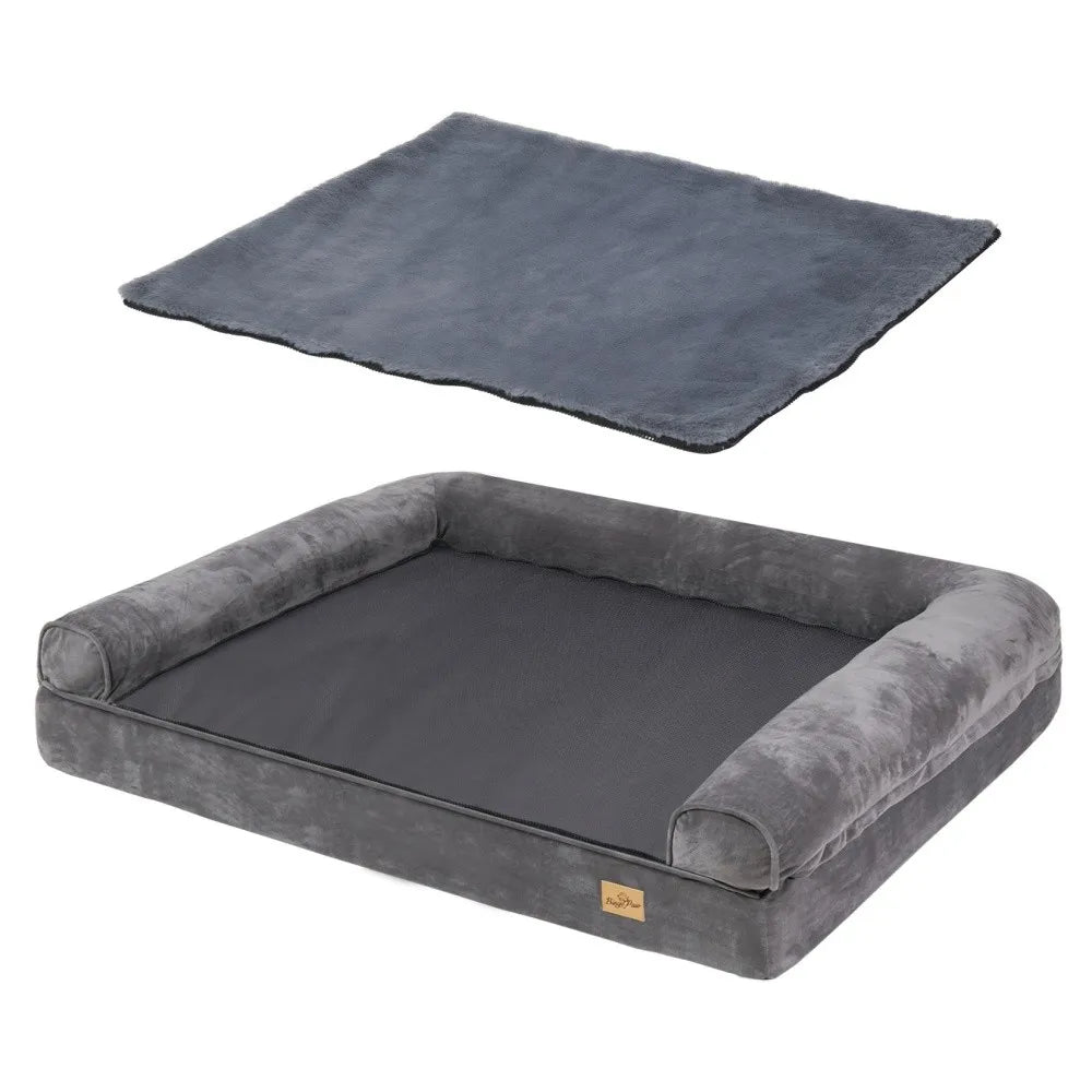 BORWART Orthopedic Memory Foam Calming Dog Sofa Bed