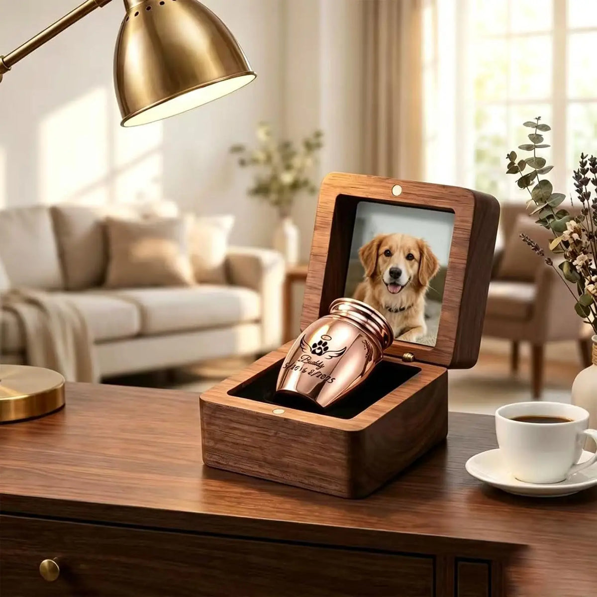 Personalized Pet Urn for Dogs and Cats with Custom Engraving