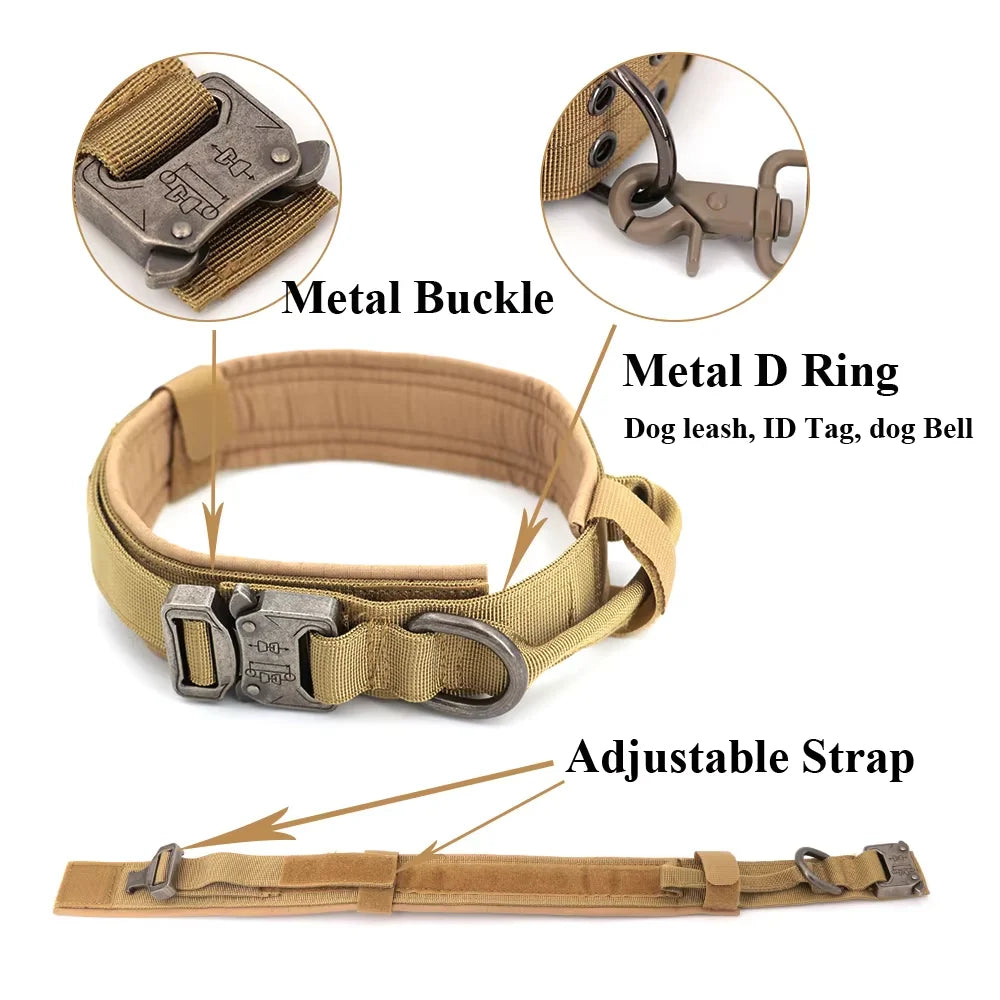 PETRAVEL Adjustable Tactical Dog Training Collar And Leash Set