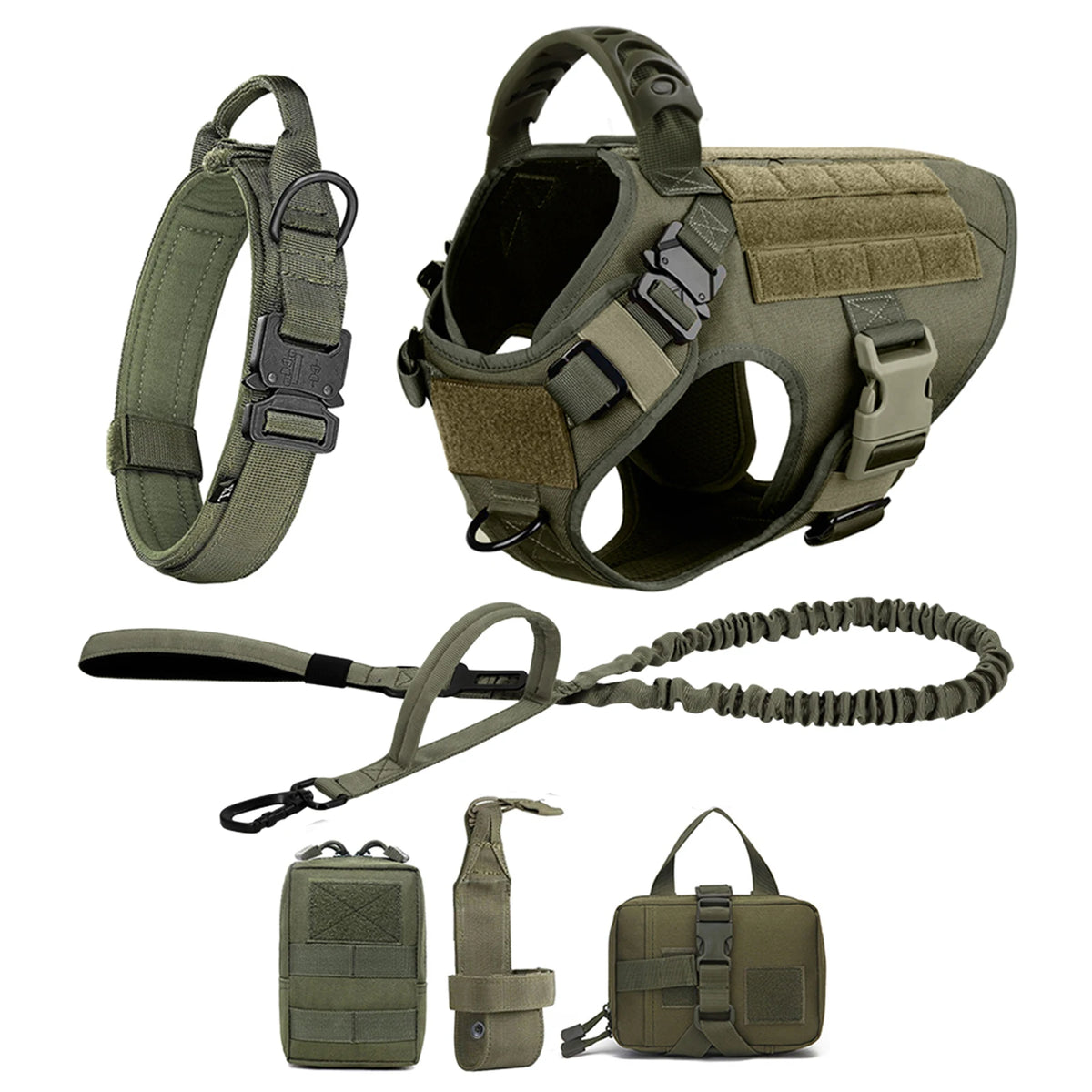 Premium Padded Nylon Dog Harness And Leash Combo Set