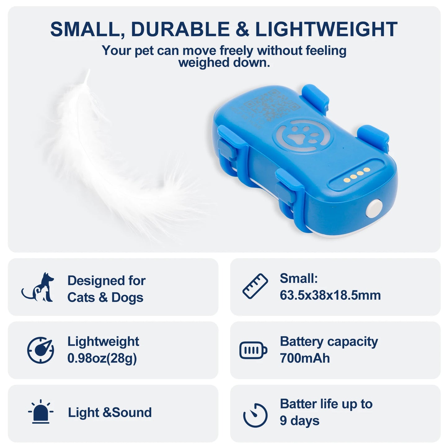 Real Time 4G GPS Pet Tracker With Waterproof Alarm System