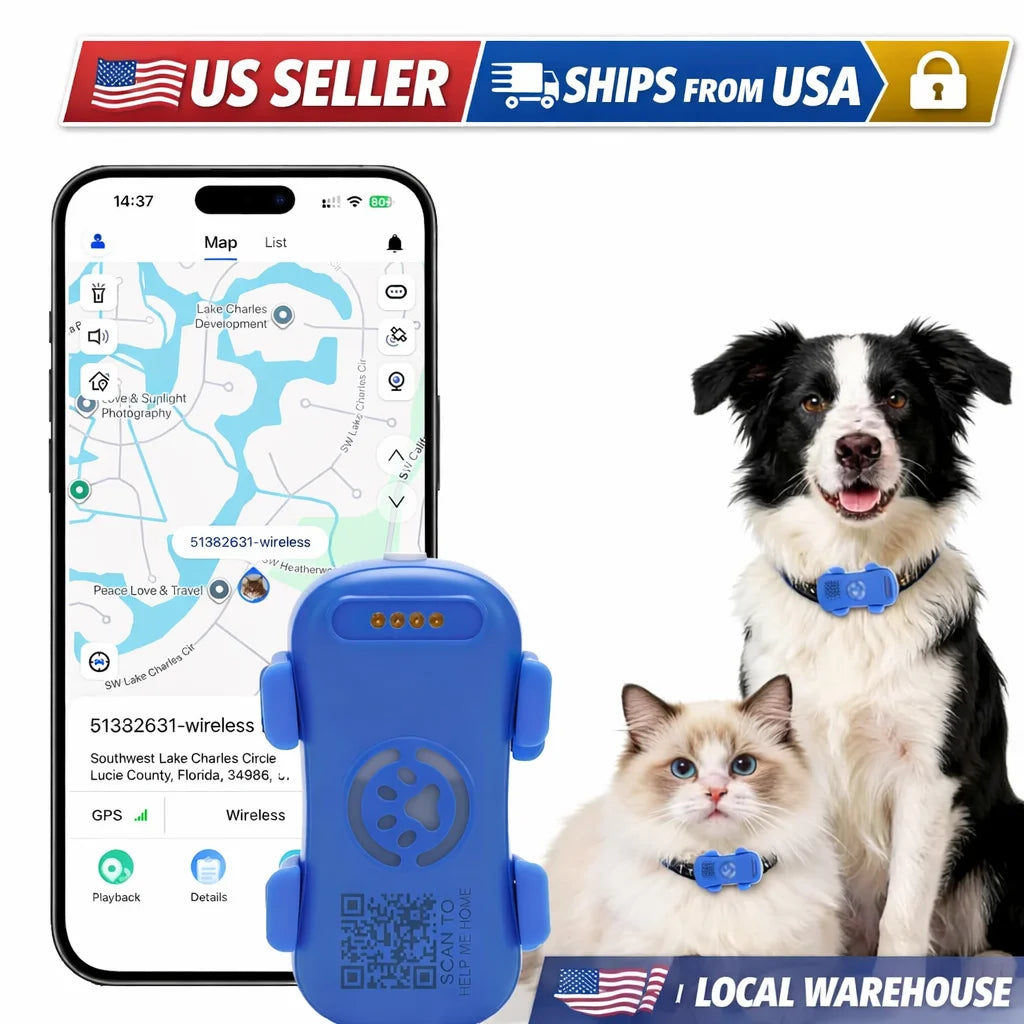 Real Time 4G GPS Pet Tracker With Waterproof Alarm System