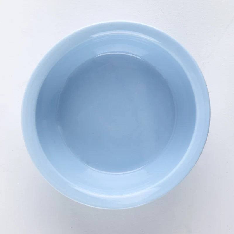 Ceramic Single And Double Pet Food Bowl With Wooden Stand