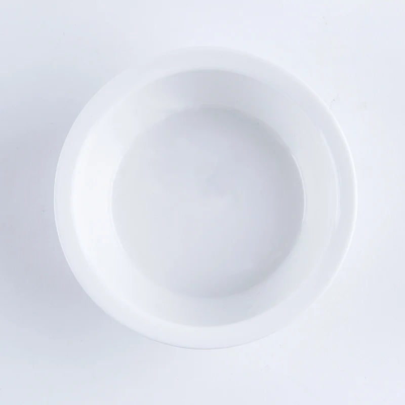 Ceramic Single And Double Pet Food Bowl With Wooden Stand