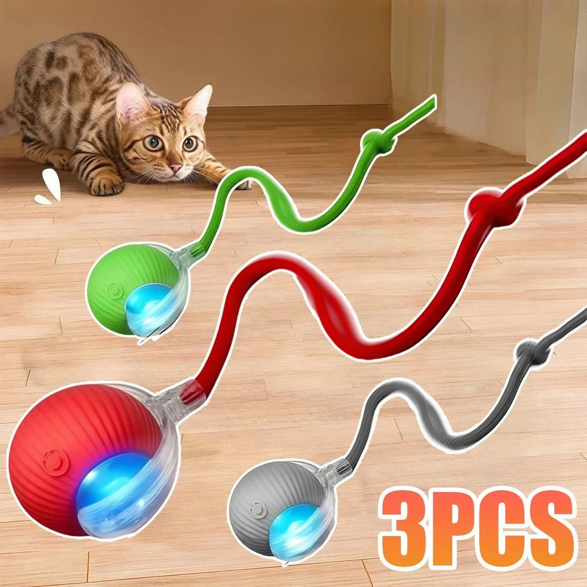 Rechargeable Automatic Interactive Cat Rolling Ball Toy