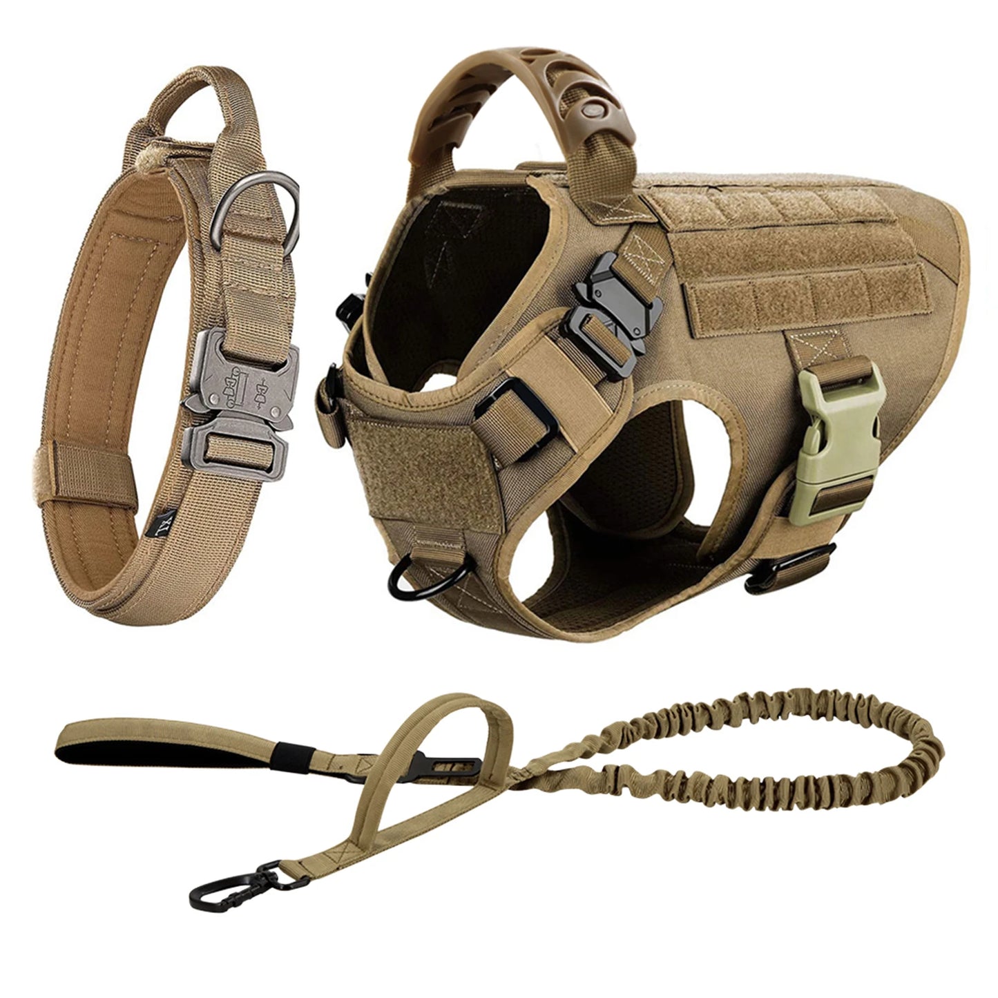 Nylon Padded Dog Harness and Leash Set with Quick Release