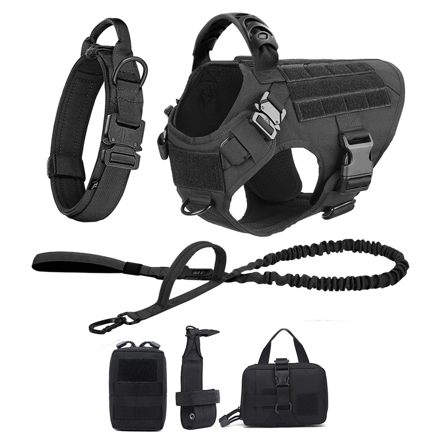 Premium Padded Nylon Dog Harness And Leash Combo Set