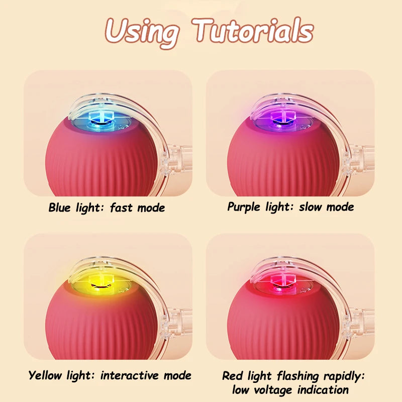 Rechargeable Automatic Interactive Cat Rolling Ball Toy