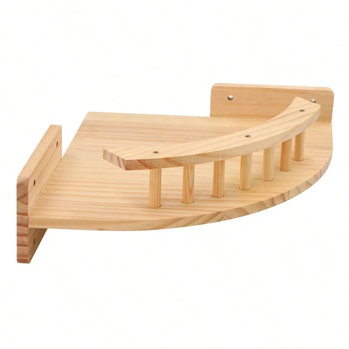 CWV Wall Mounted Wooden Cat Hammock And Climbing Shelf Set