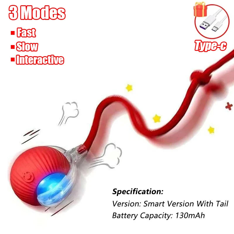 Rechargeable Automatic Interactive Cat Rolling Ball Toy