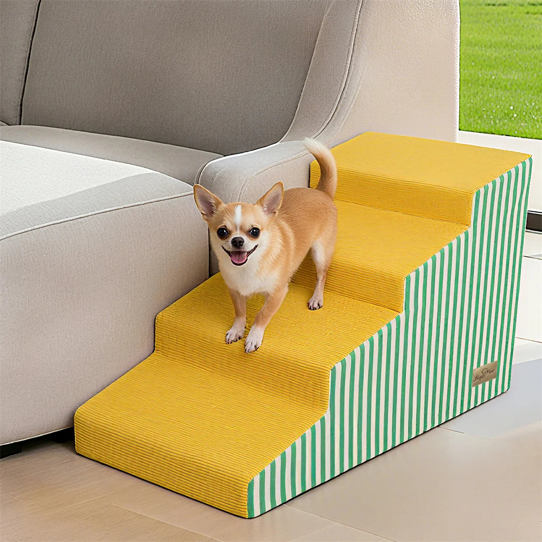 Foam Dog Stairs With Gentle Slope And Removable Washable Cover