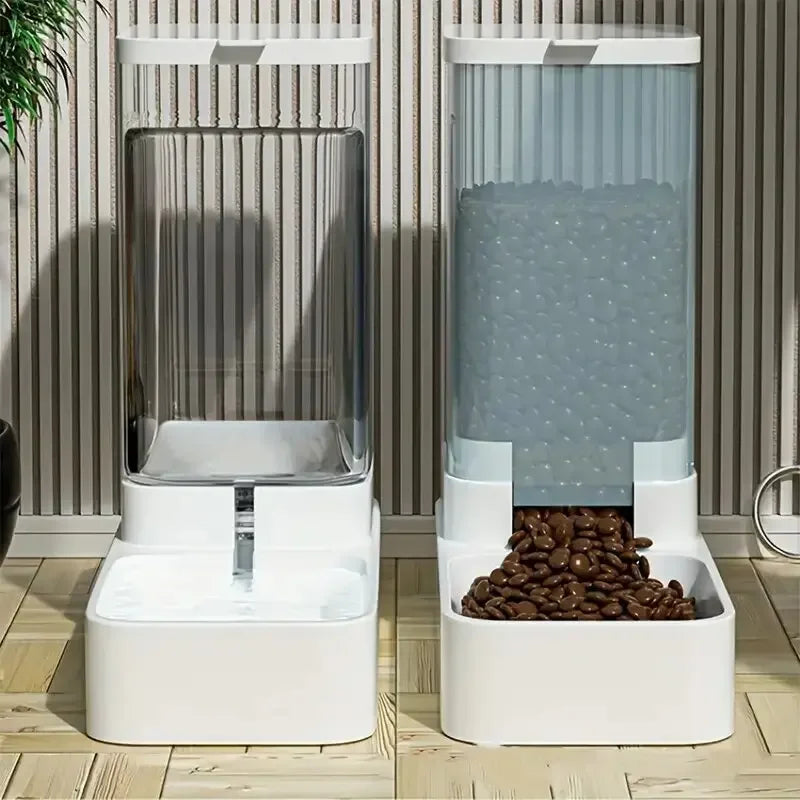 Automatic Plastic Dog And Cat Gravity Food Water Dispenser