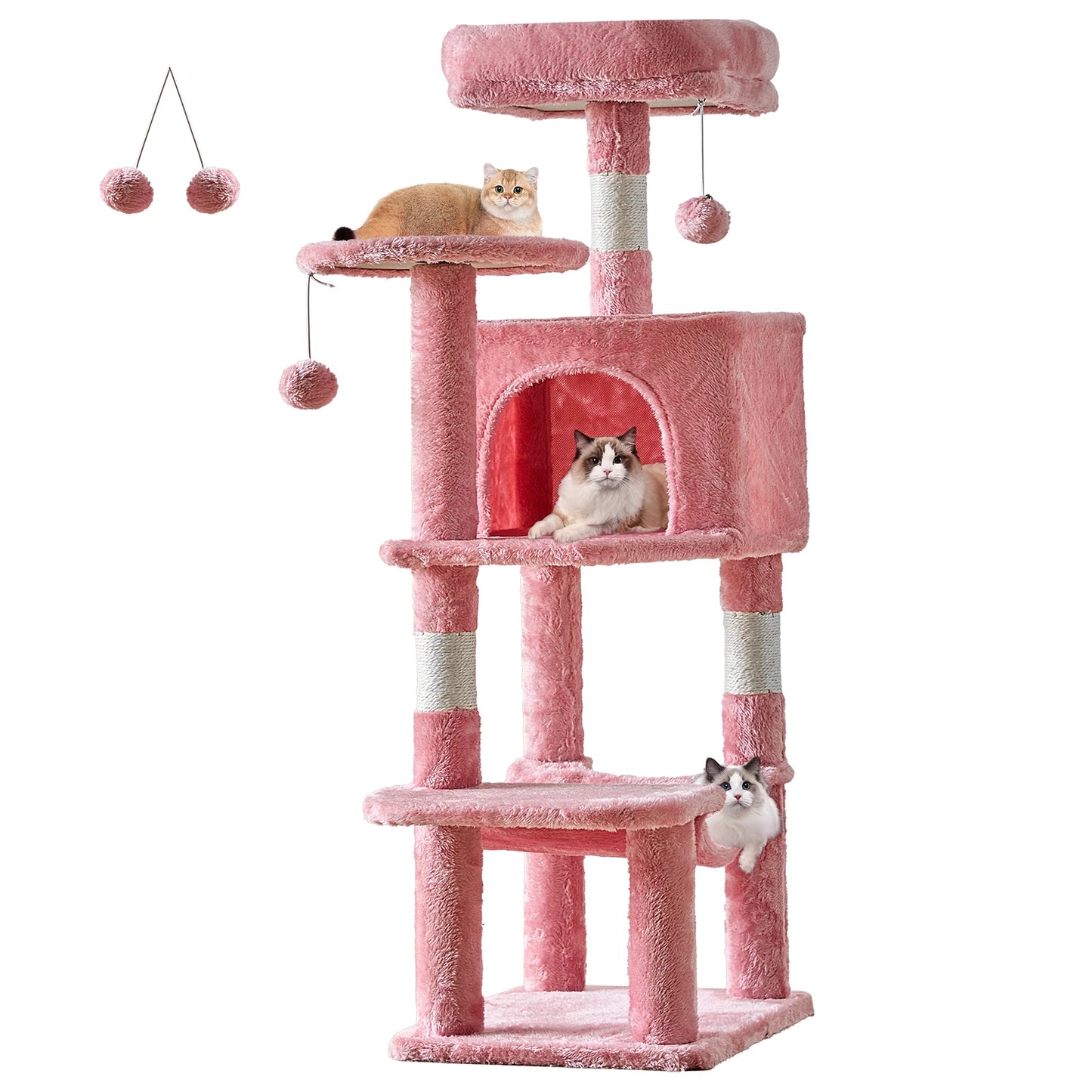 JHK Multi Tier Cat Tree With Sisal Scratching Posts For Cats