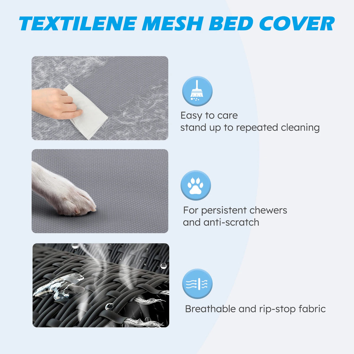 Elevated Dog Bed With Breathable Mesh And Durable Metal Frame