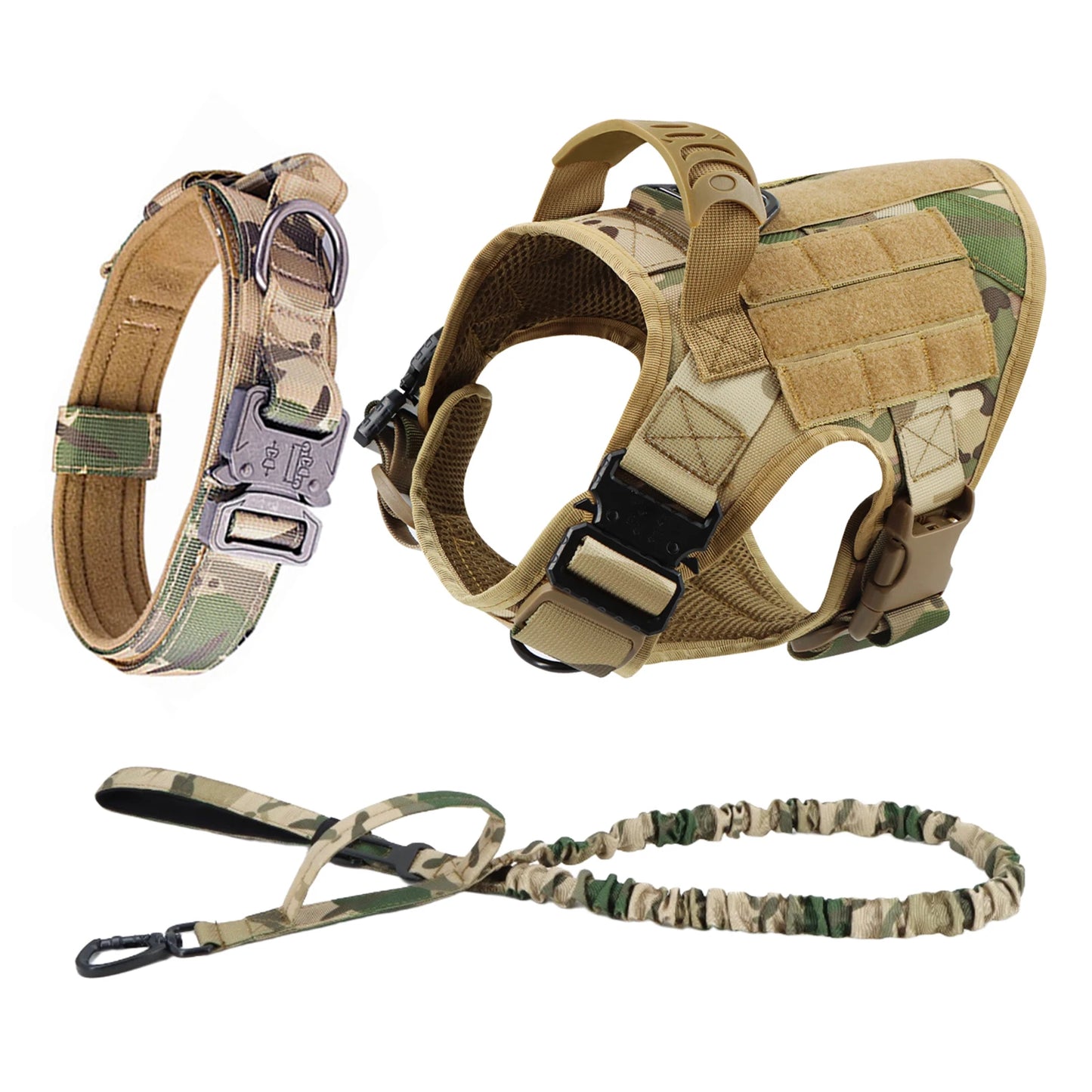 Nylon Padded Dog Harness and Leash Set with Quick Release