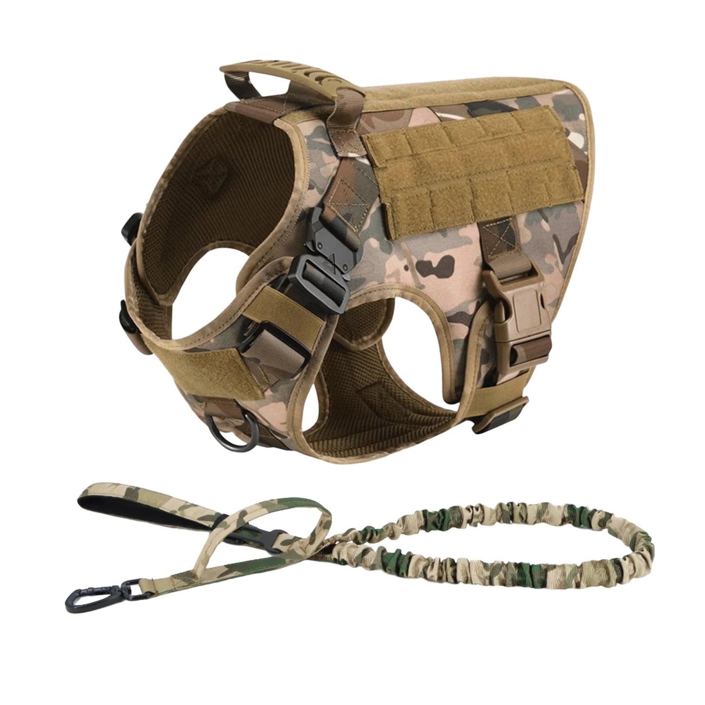 Padded Tactical Nylon Dog Harness With Quick Release Buckles