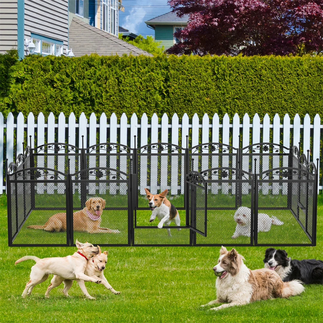Bingopaw Heavy Duty Indoor Outdoor Dog Playpen With Training Enclosure
