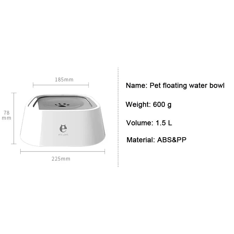 Anti Spill Floating Pet Water Bowl For Cats And Dogs