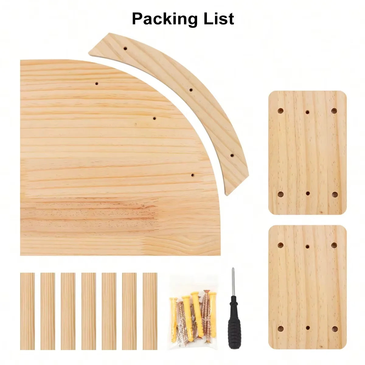 CWV Wall Mounted Wooden Cat Hammock And Climbing Shelf Set