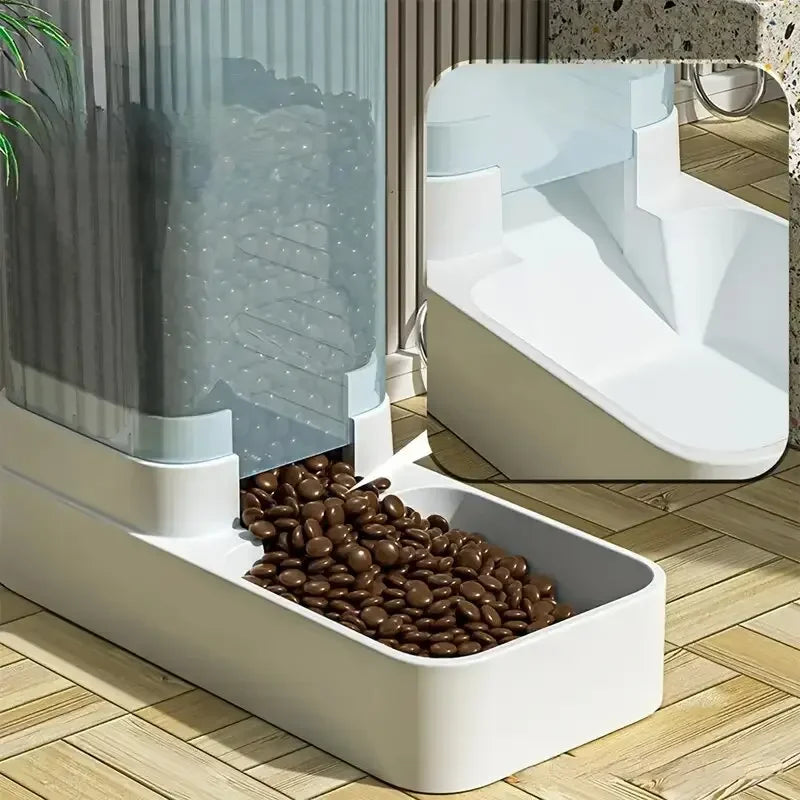 Automatic Plastic Dog And Cat Gravity Food Water Dispenser