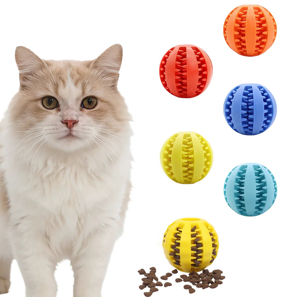 Rubber Dog Toy Ball For Teething And Biting Training Puzzles