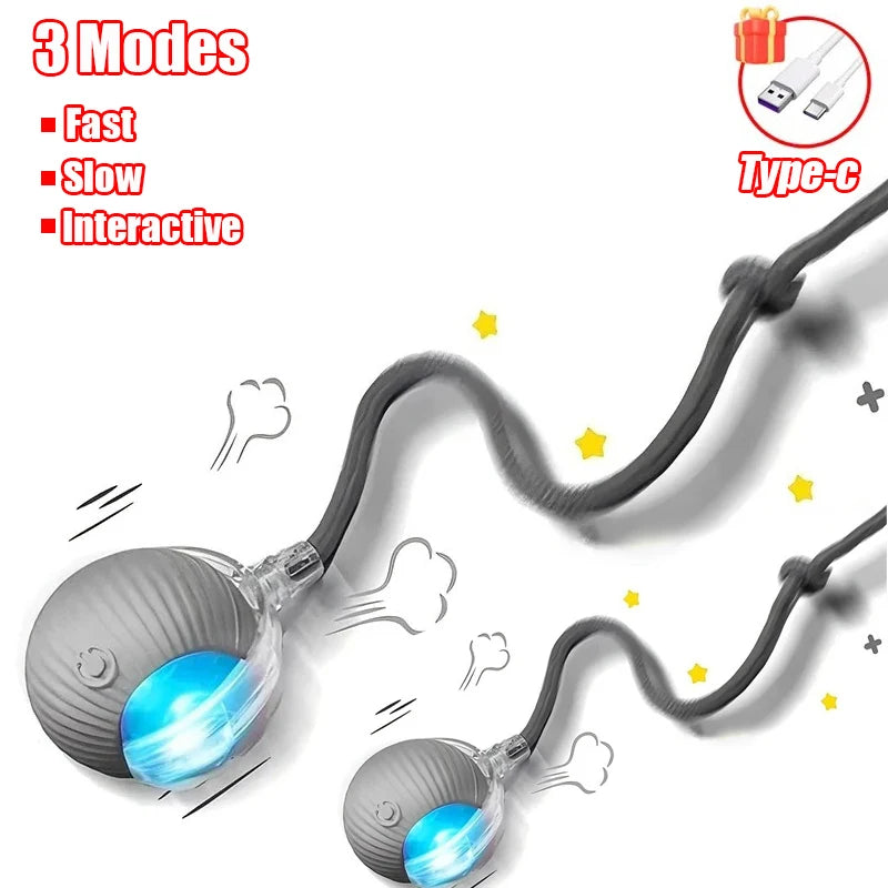 Rechargeable Automatic Interactive Cat Rolling Ball Toy