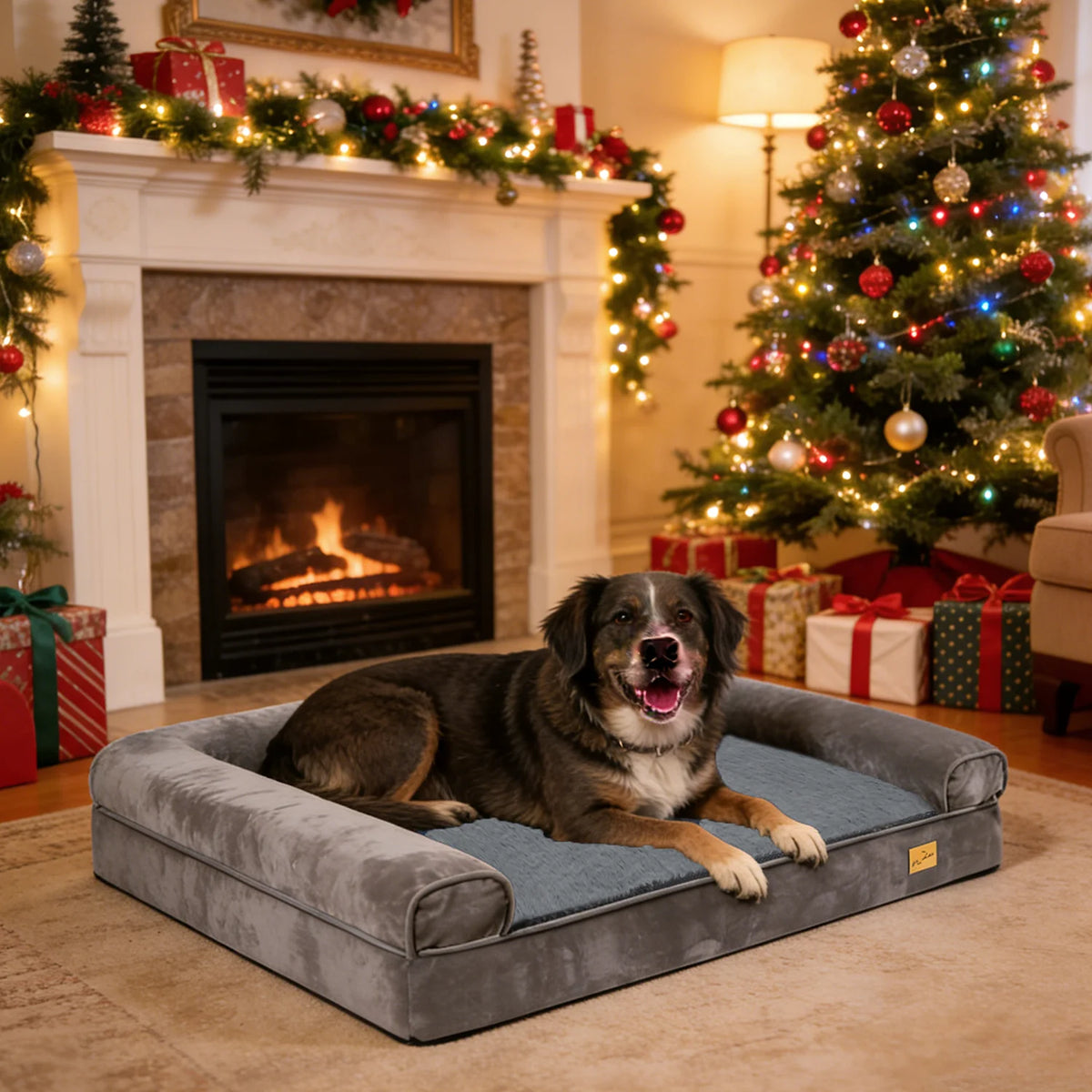 BORWART Orthopedic Memory Foam Calming Dog Sofa Bed