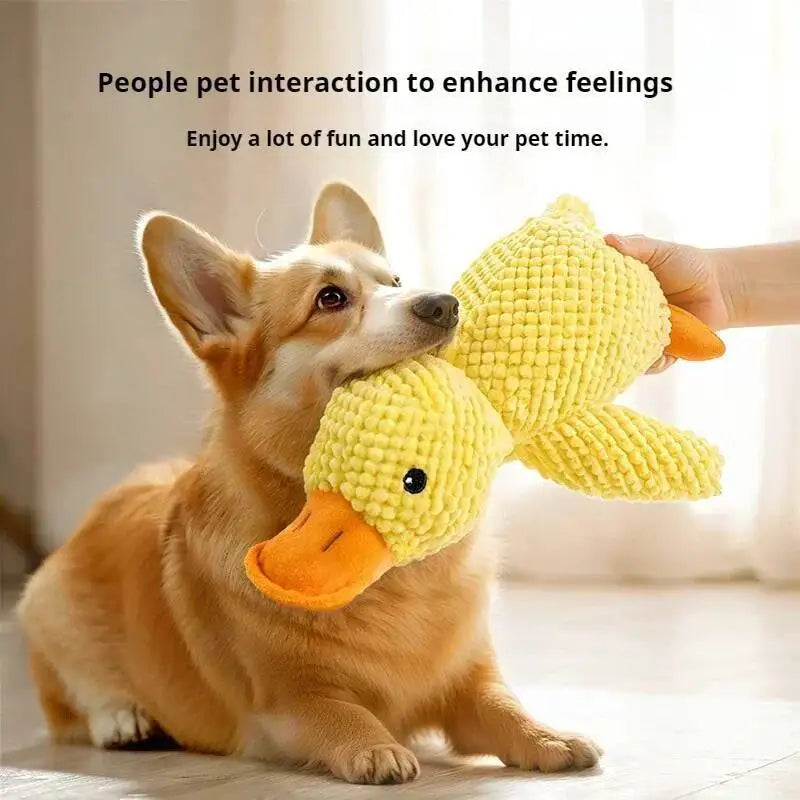 Squeaky Plush Duck Dog Toy Bite Resistant Chew Playmate