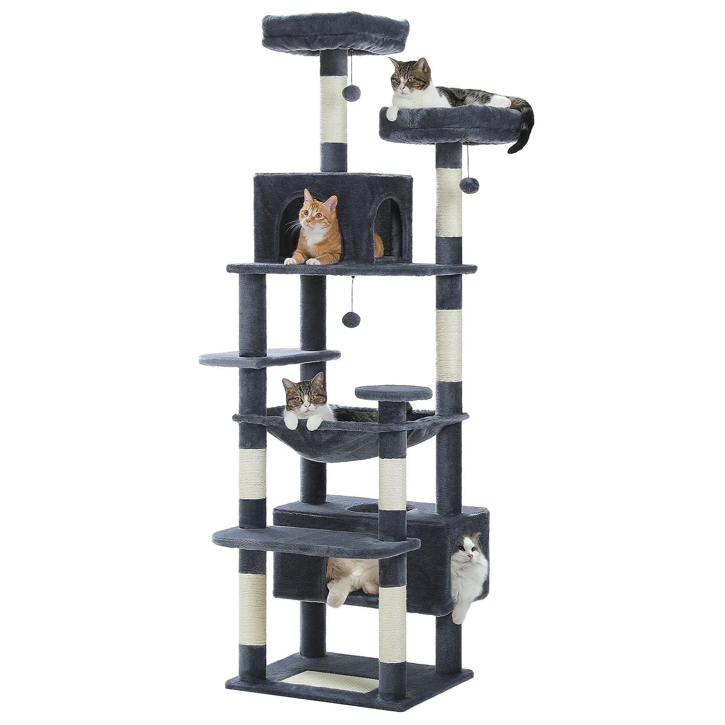 PAWZ Road Indoor Cat Tree With Sisal Posts And Hammock