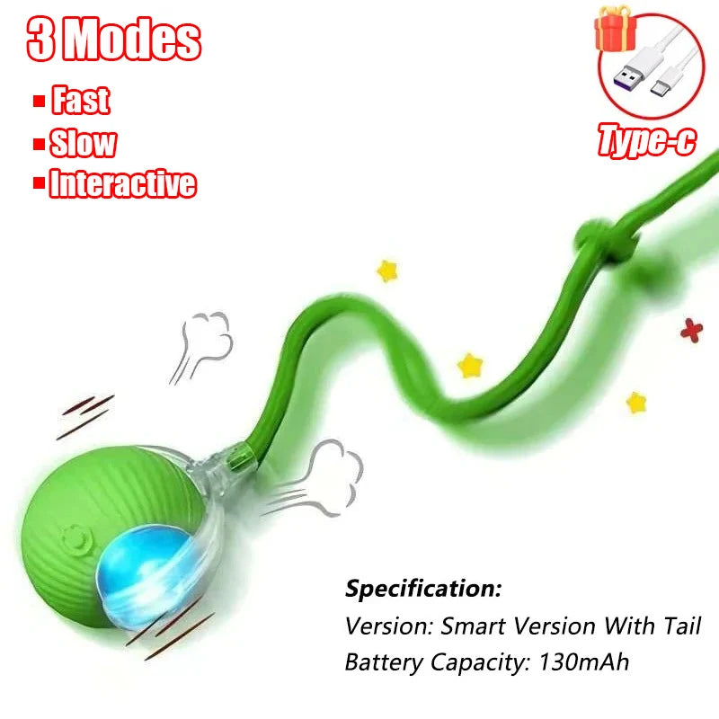 Rechargeable Automatic Interactive Cat Rolling Ball Toy