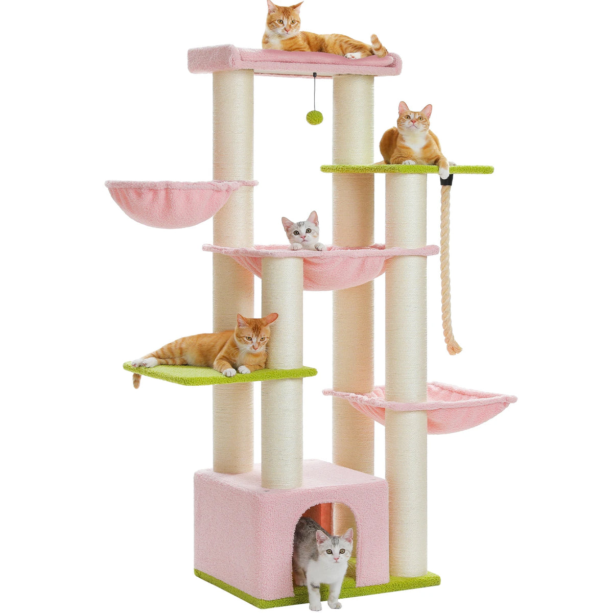 PAWZ Road Sturdy Cat Tower With Sisal Posts And Hammock