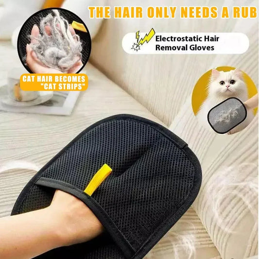 Washable Pet Hair Remover Grooming Gloves for Clothes and Carpets