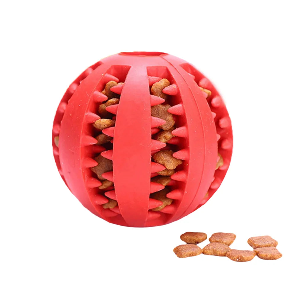Rubber Dog Toy Ball For Teething And Biting Training Puzzles