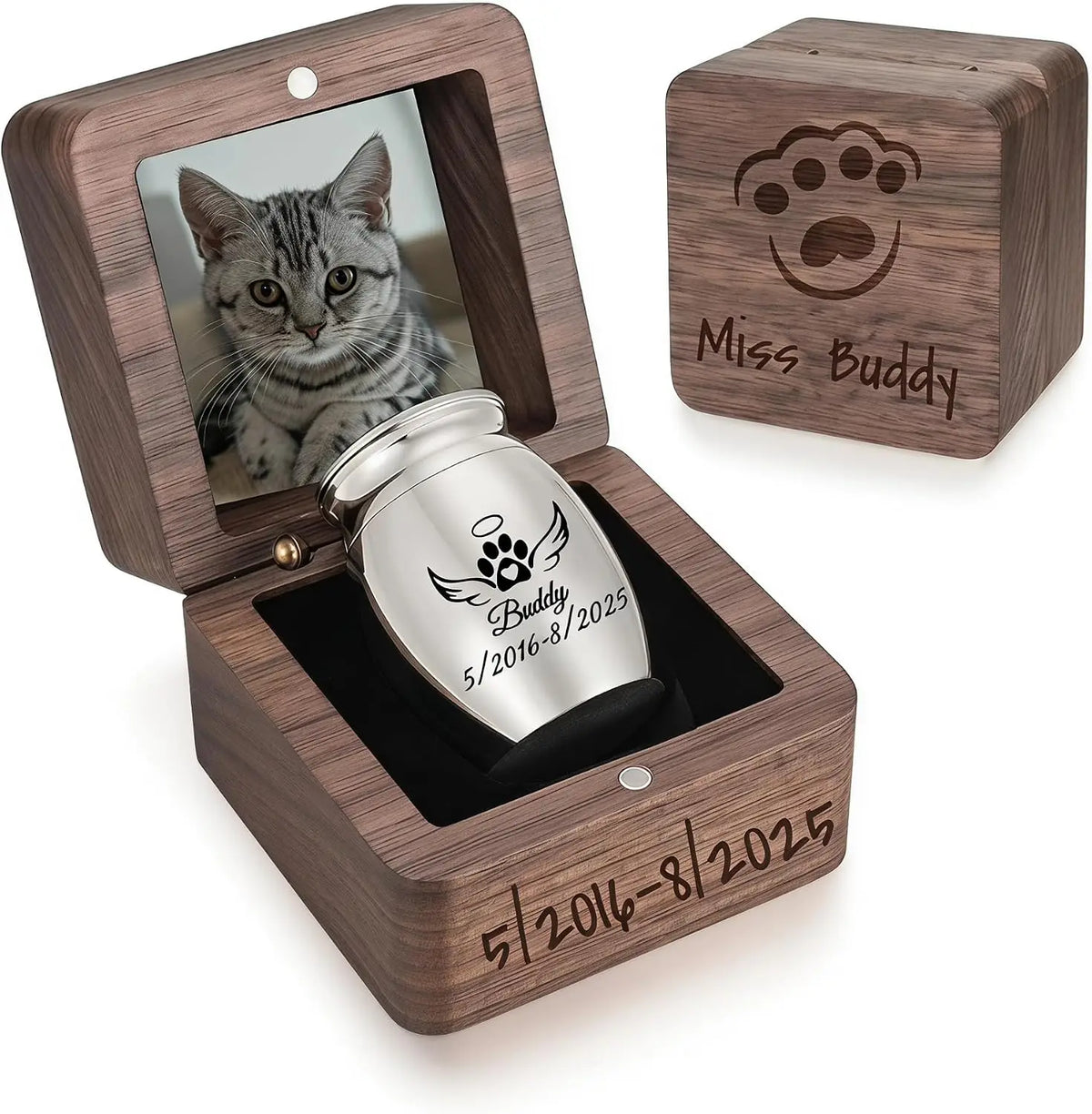 Personalized Pet Urn for Dogs and Cats with Custom Engraving