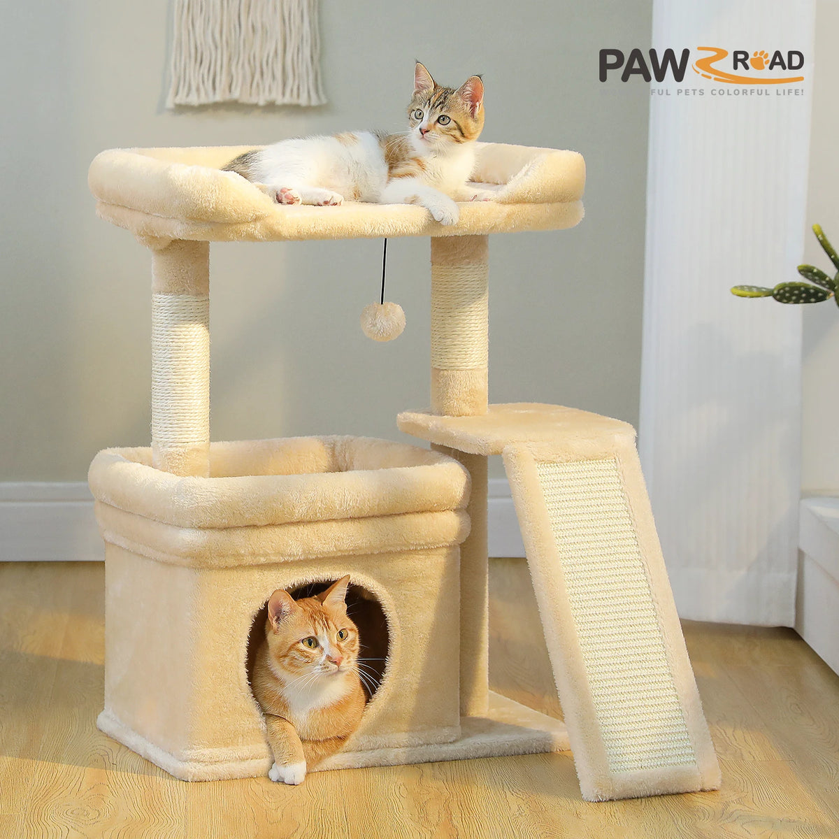 PAWZ Road Indoor Cat Tree With Sisal Scratching Post