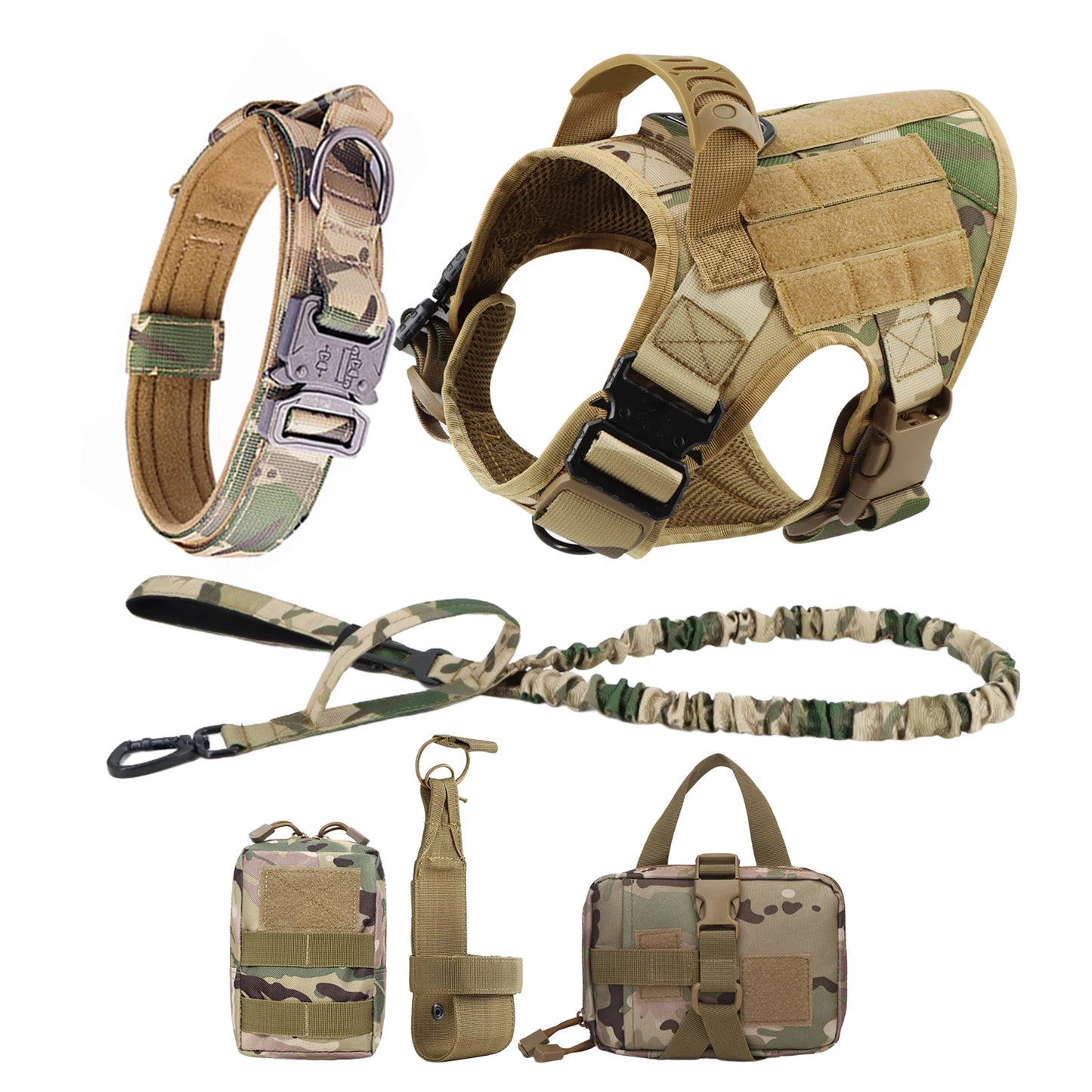 Nylon Padded Dog Harness and Leash Set with Quick Release