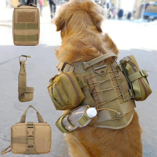 PETRAVEL Tactical Dog Training Bag Set With MOLLE Pouches