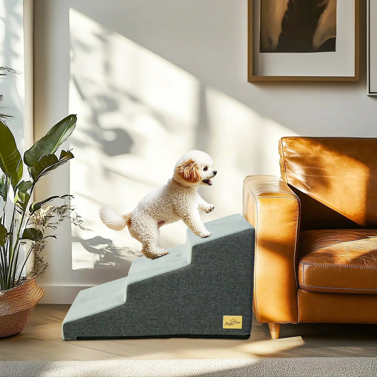 Non Slip Foam Dog Stairs for Comfortable Furniture Access