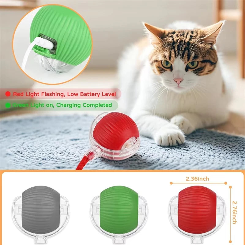 Rechargeable Automatic Interactive Cat Rolling Ball Toy