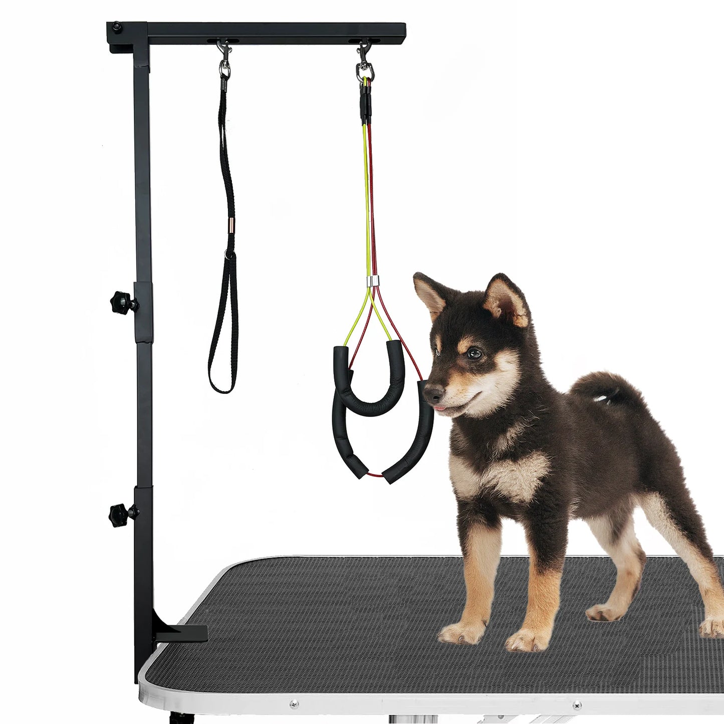 Height Adjustable Dog Grooming Arm With Loops And Clamp